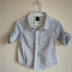 Baby GAP pastel Blue Color Block Button Down Kids Shirt